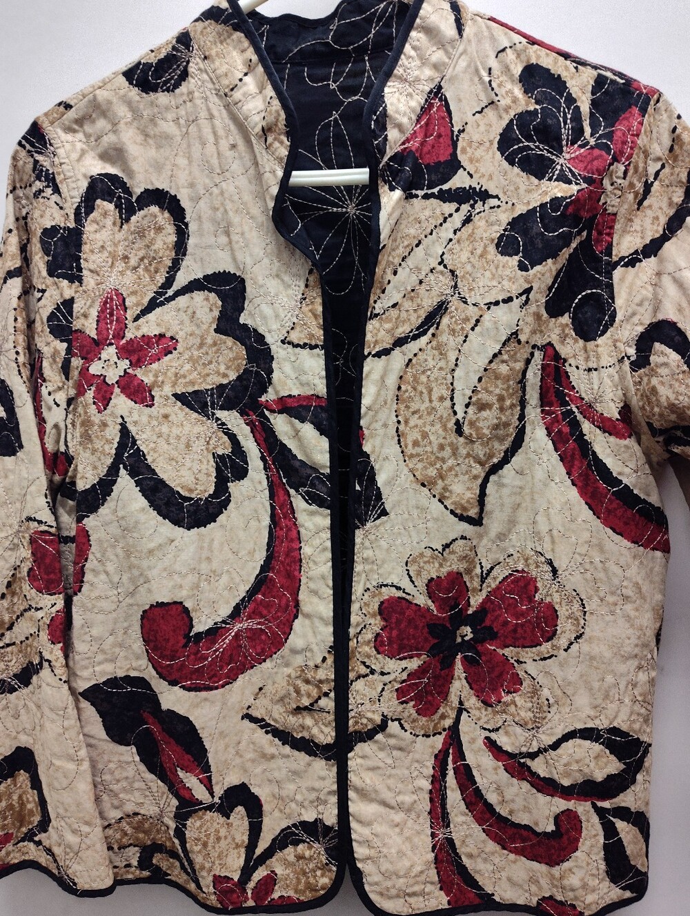 Embroidery Floral Jacket - Cream Multi